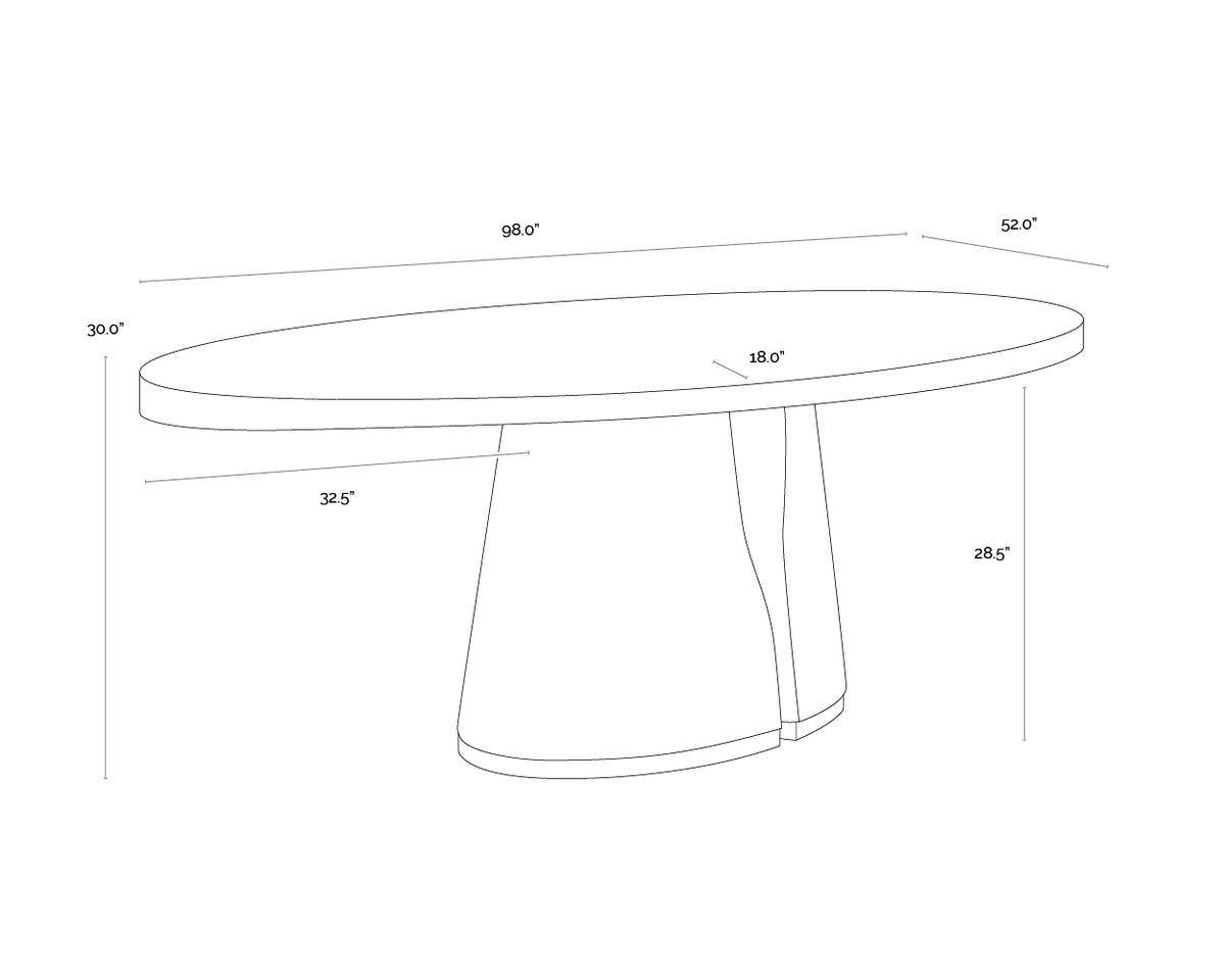 A wireframe image of the product with dimensions shown